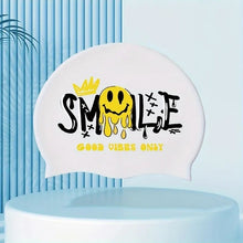 Load image into Gallery viewer, Swimming Matters Fun Print Silicone Cap
